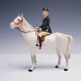 Beswick Porcelain Figurine, Huntswoman on Horseback