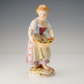 Meissen Porcelain Figurine of a Flower Girl