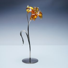 Swarovski Crystal Figurine, Dillia Topaz Exotic Flower