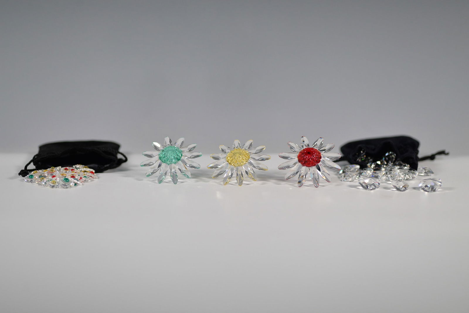 5pc Swarovski Crystal Marguerite and Marguerite Mini Flower Collection (1 of 4)