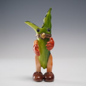 Elda Creations Limoges Figural Peapod Porcelain Box