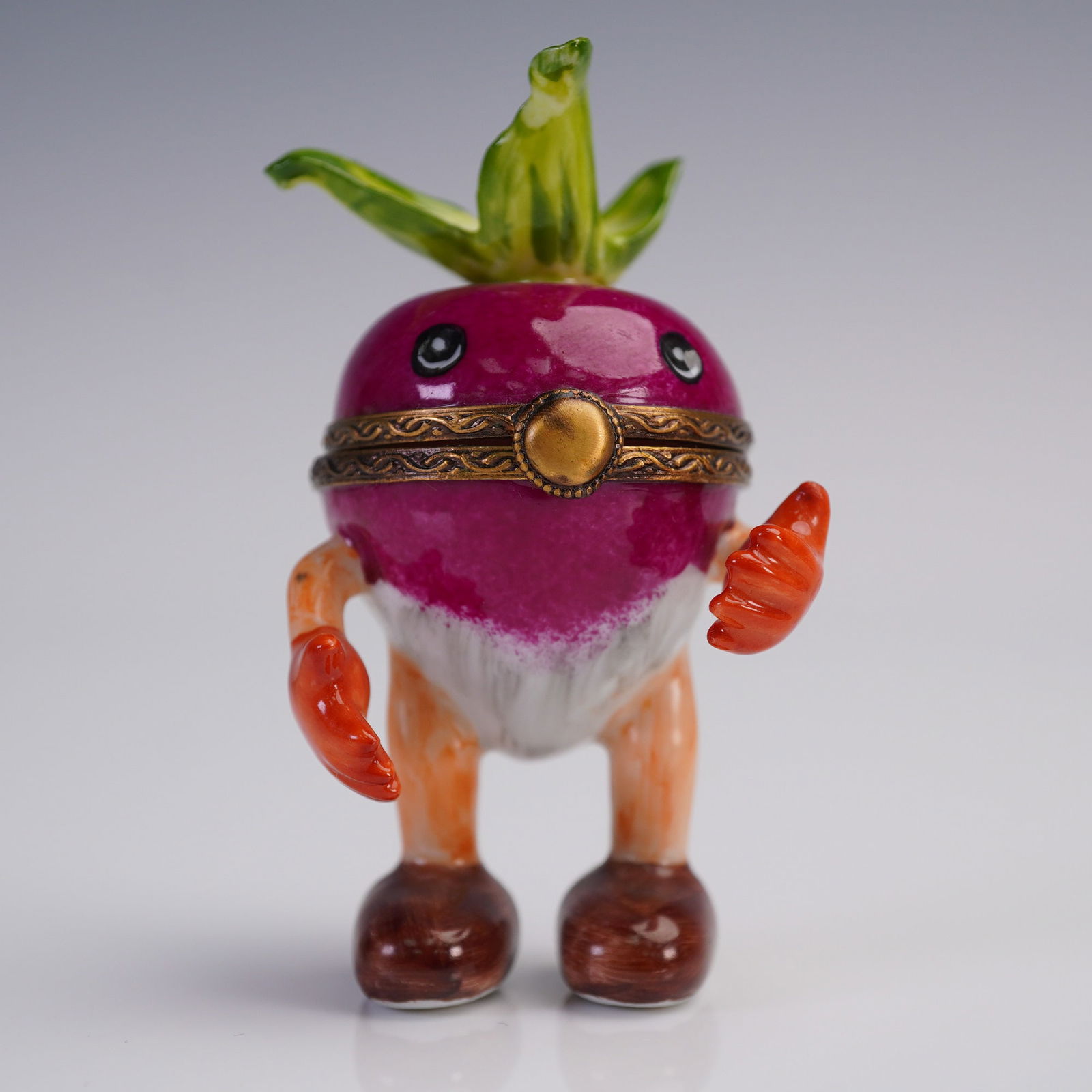 Limoges Rochard Porcelain Trinket Box, Turnip Character (1 of 5)
