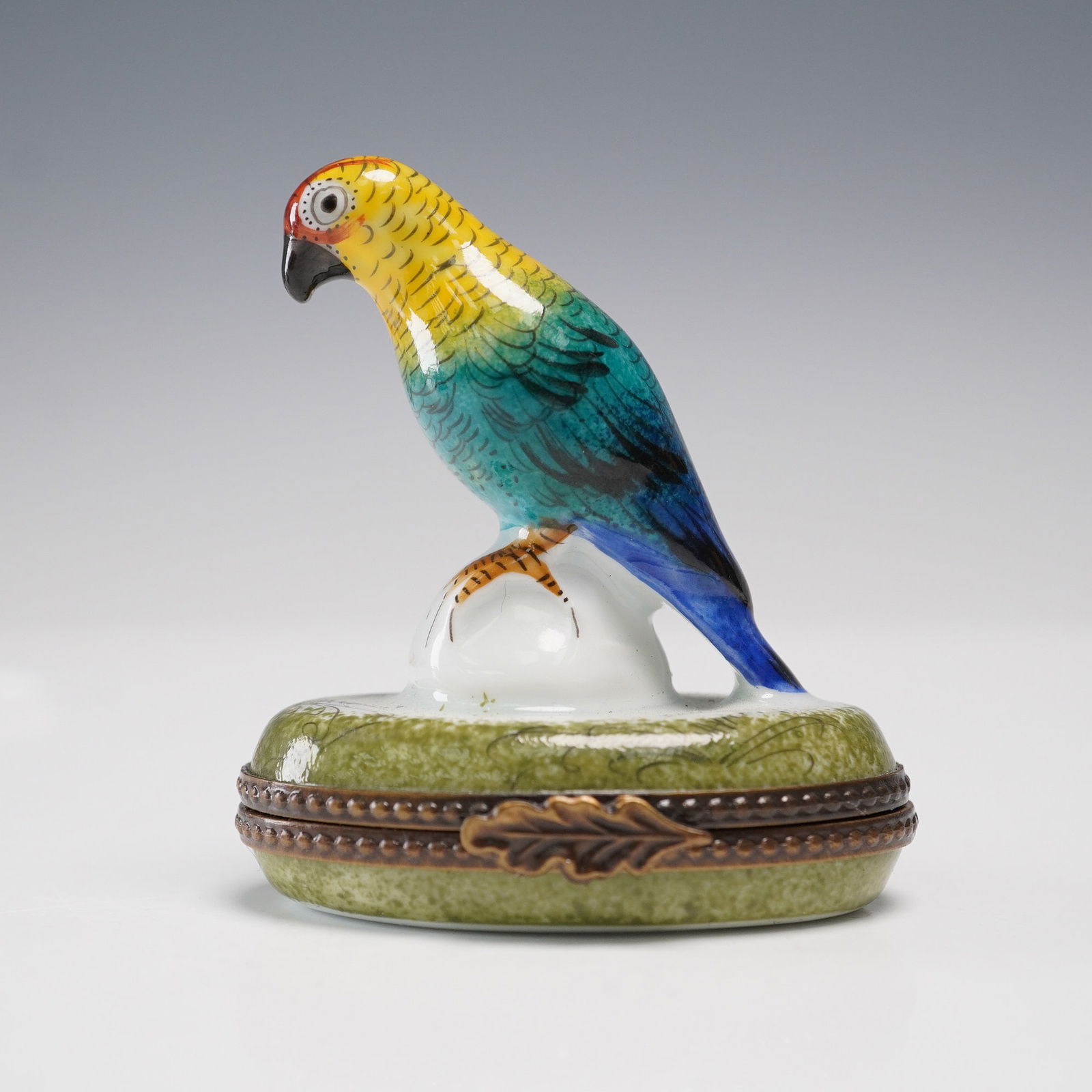 Parrot Limoges France Box, Hand Painted by J. Folard (1 of 4)
