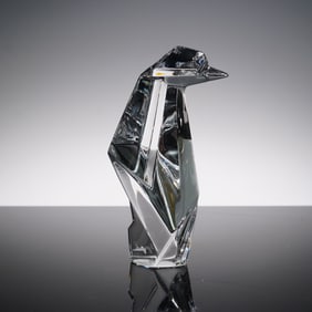 Baccarat Crystal Origami Figurine, Penguin