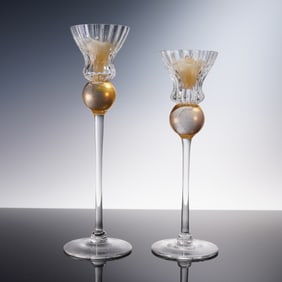 2pc Union Street Glass Candle Holders
