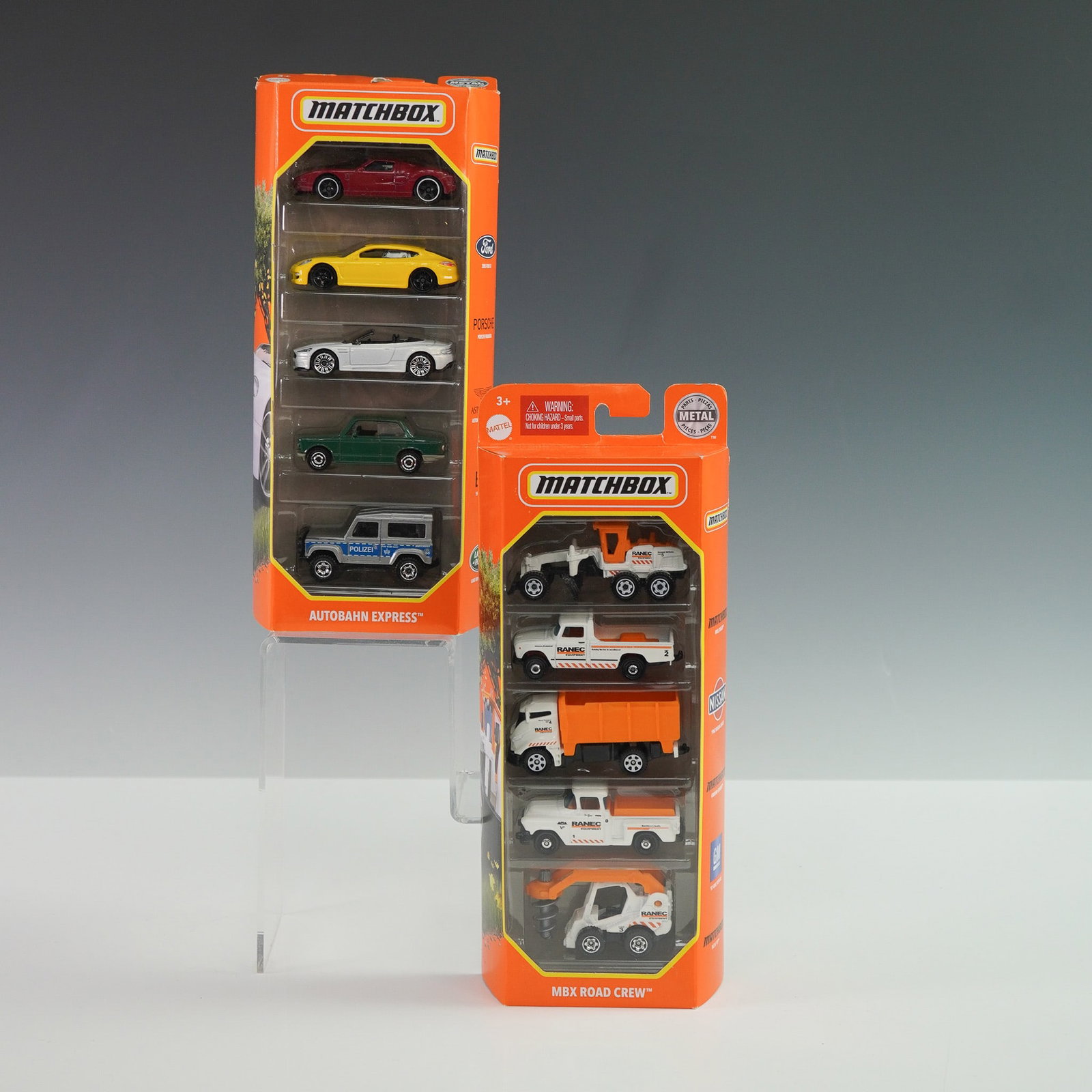 2pc Matchbox 5-Car Die-Cast Vehicle Sets, Autobahn Express & MBX Road Crew (1 of 4)
