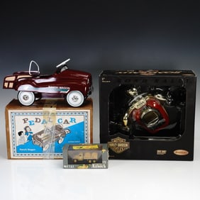 3pc Vehicle Toy Collection, Xonex Cars & Harley-Davidson Radica Game