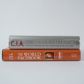 2pc CIA World Factbook Book Collection