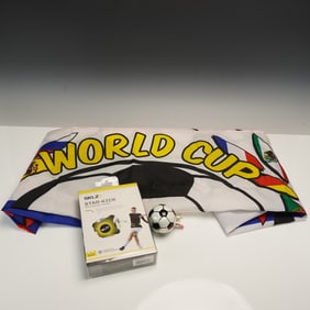 3pc Soccer Lot with SKLZ Trainer and Ornament