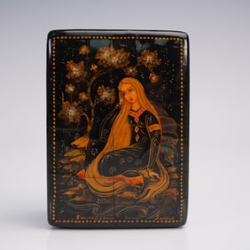 Russian Lacquer Box, Golden-Haired Maiden by Kholuy Artist