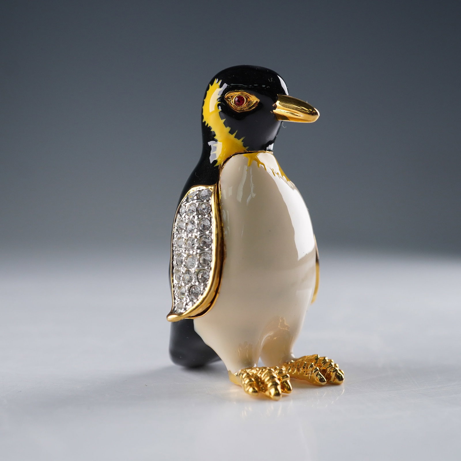 Rucinni Jeweled Penguin Figurine Box with Swarovski Crystals (1 of 8)
