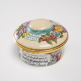 Halcyon Days Enameled Music Box, Easter Parade Theme