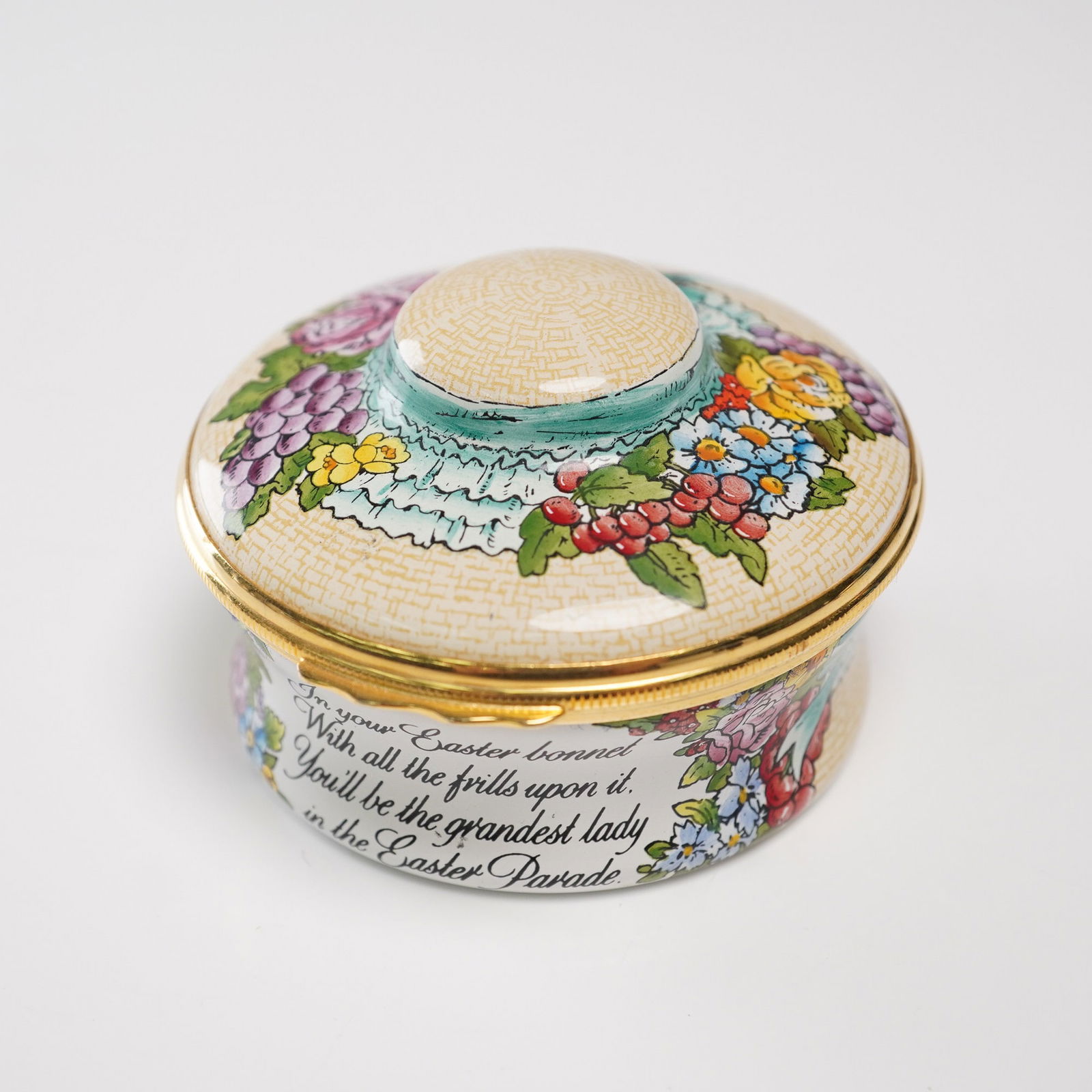 Halcyon Days Enameled Music Box, Easter Parade Theme (1 of 8)