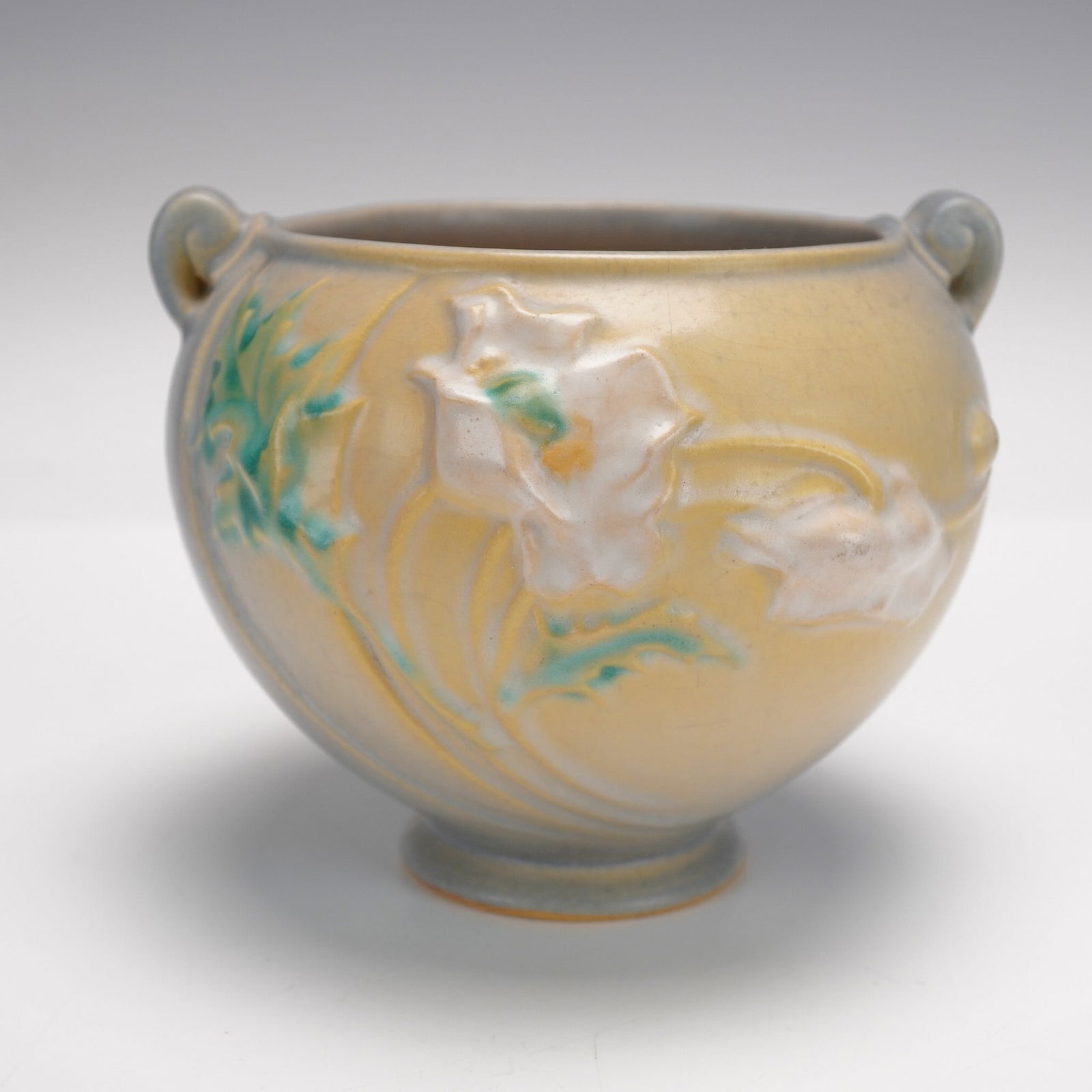 Roseville Pottery Bowl, Poppy 642-4 (1 of 5)