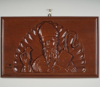 Original Wood Relief Plaque, St. Patrick by Heritage