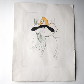 Henri de Toulouse-Lautrec (Aft.) Color Lithograph on Paper, Yvette Guilbert