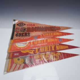 5pc San Francisco 49ers Super Bowl Vintage Pennant Collection