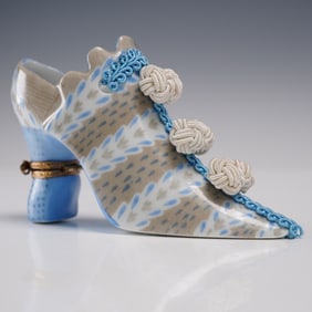 Fiona Saunders Limoges Porcelain Shoe Figurine, No. 16