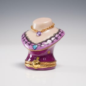 Limoges France Bust Trinket Box