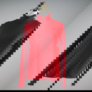 Belle France Pure Cashmere Scarlet Turtleneck Sweater: Wrap yourself in the rich elegance of true luxury with this eye-catching red turtleneck sweater from Belle France. Crafted from sumptuously soft 100% pure cashmere, this piece epitomizes classic Frenc