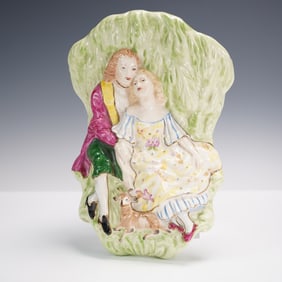 Beswick England "Lovers Reclining" Figural Wall Pocket No. 741