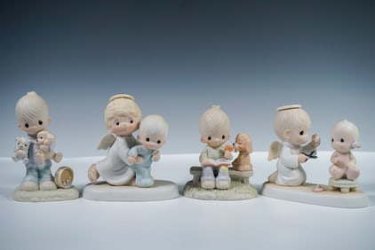4pc Precious Moments Porcelain Figurines