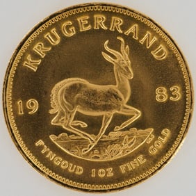 1983 South African 1 oz Gold Krugerrand Coin