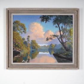 Don D. Brown, Florida Indian River School Oil on Canvas, Signed