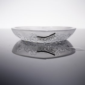 Lalique Crystal Bowl, Love Heart Design with Box