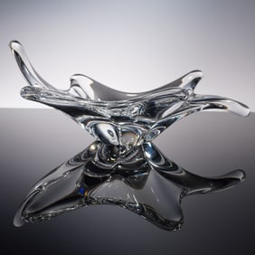 Baccarat Freeform Clear Crystal Bowl