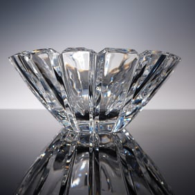 Orrefors Crystal Oval Bowl, Stenhammar