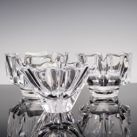 3pc Orrefors Crystal Bowls, Orion & Corona by Lars Hellsten