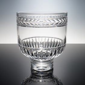 Clear Crystal Footed Vase