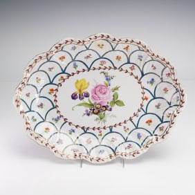 Paris Royal Porcelain Platter, Hand-Painted Floral