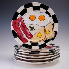 6pc Zoogye Breakfast Plate Set