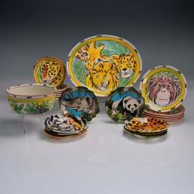 22pc Strata Group and Animal Themed Dinnerware Set