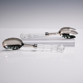 Waterford Crystal Serving Set, Fork and Spoon with Box