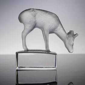 Lalique Crystal Figurine, Deer