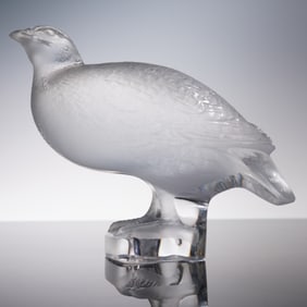 Lalique Crystal Figurine, Partridge