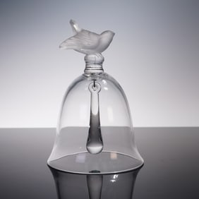 Lalique Crystal Sparrow Table Bell