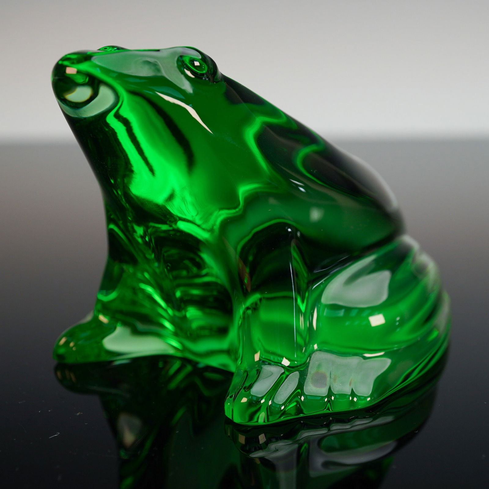 Baccarat France Green Crystal Frog Figurine (1 of 5)