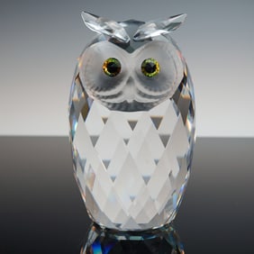 Swarovski Crystal Owl Figurine 010125