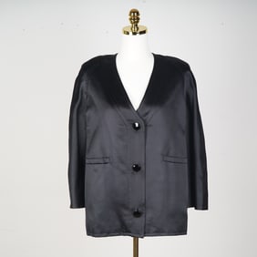 Valentino Boutique Black Satin Jacket