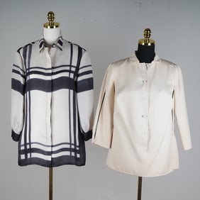 2 pc. Chado Ralph Rucci Wool Blouses