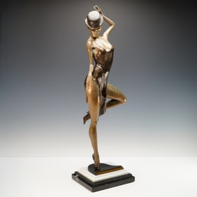 Mario Jason (Argentinean, b. 1938) Bronze and Marble Sculpture, Monique