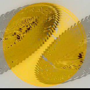 1985 1 oz Canadian Gold Maple Leaf Coin: Canadian 1 oz fine gold bullion coin minted in 1985 by the Royal Canadian Mint. Struck in 99.99% pure gold, the coin is marked with "9999" on both sides of the iconic sugar maple leaf, a national embl