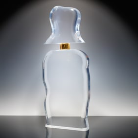 B. Rich Lucite Sculpture, Oversized Bottle Form