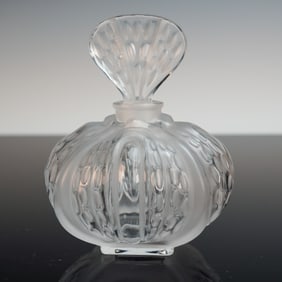 Lalique France Frosted Crystal Bottle