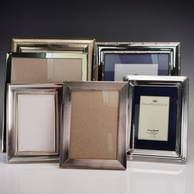 6pc Silver-Plated & Metallic Photo Frame Set