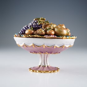 Rucinni Jeweled Fruit Compote Trinket Box
